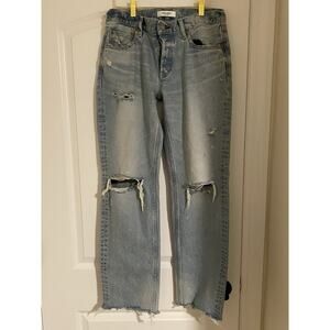 MOUSSY Vintage Odessa Straight Leg Low Rise Jeans Women’s Size 27 Light Wash
